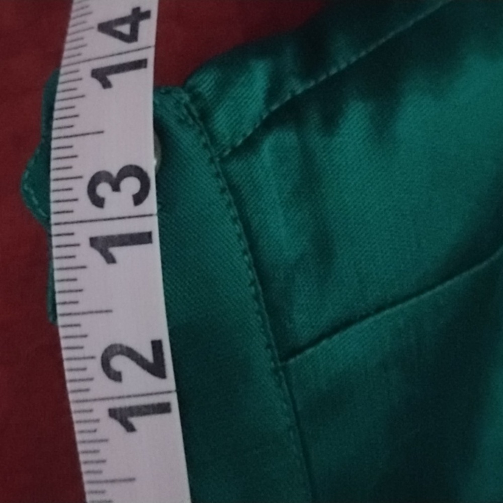 Vintage 50's 60's Emerald Green Raw Silk Suit Mink Cuffs Marissa California New? - Picture 11 of 11